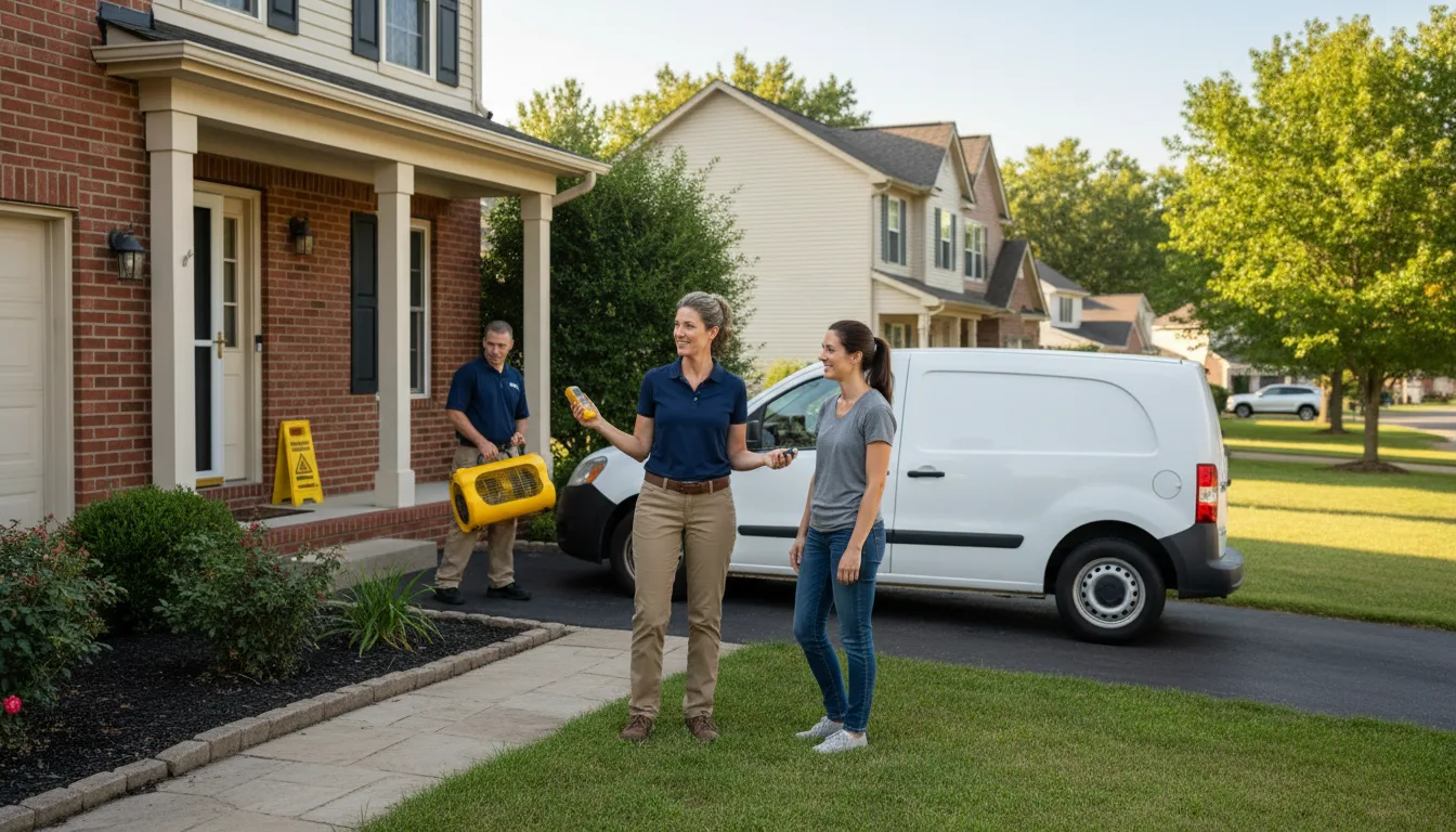 Residential water damage restoration in Hindsboro, IL